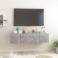  Hanging TV Cabinets 2 pcs Concrete Grey 60x30x30 cm