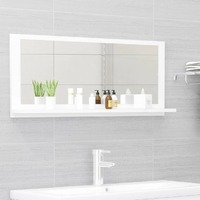  Bathroom Mirror White 90x10.5x37 cm Engineered Wood