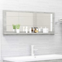  Bathroom Mirror Concrete Grey 100x10.5x37 cm Engineered Wood
