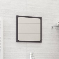  Bathroom Mirror High Gloss Grey 40x1.5x37 cm Engineered Wood