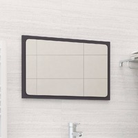  Bathroom Mirror Grey 60x1.5x37 cm Engineered Wood