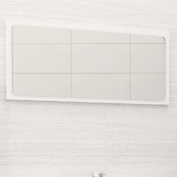  Bathroom Mirror High Gloss White 80x1.5x37 cm Engineered Wood