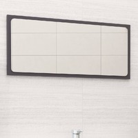  Bathroom Mirror High Gloss Grey 80x1.5x37 cm Engineered Wood