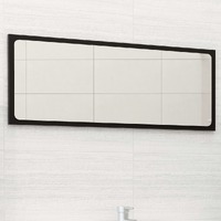  Bathroom Mirror Black 90x1.5x37 cm Engineered Wood