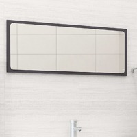  Bathroom Mirror Grey 90x1.5x37 cm Engineered Wood
