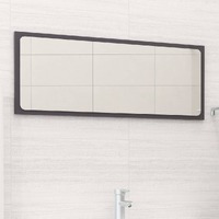  Bathroom Mirror High Gloss Grey 90x1.5x37 cm Engineered Wood