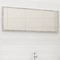  Bathroom Mirror Concrete Grey 100x1.5x37 cm Engineered Wood