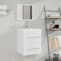  Bathroom Cabinet with Mirror White 41x38.5x48 cm