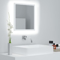  LED Bathroom Mirror White 40x8.5x37 cm Acrylic