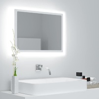  LED Bathroom Mirror White 60x8.5x37 cm Acrylic