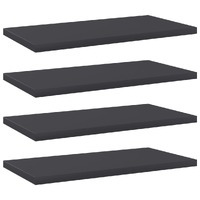  Bookshelf Boards 4 pcs Grey 40x20x1.5 cm Engineered Wood