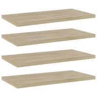  Bookshelf Boards 4 pcs Sonoma Oak 40x20x1.5 cm Engineered Wood