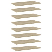  Bookshelf Boards 8 pcs Sonoma Oak 40x20x1.5 cm Engineered Wood