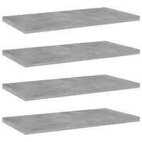  Bookshelf Boards 4 pcs Concrete Grey 40x20x1.5 cm Engineered Wood