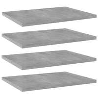  Bookshelf Boards 4 pcs Concrete Grey 40x30x1.5 cm Engineered Wood