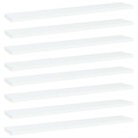  Bookshelf Boards 8 pcs White 60x10x1.5 cm Engineered Wood