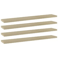  Bookshelf Boards 4 pcs Sonoma Oak 60x10x1.5 cm Engineered Wood