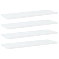  Bookshelf Boards 4 pcs White 60x20x1.5 cm Engineered Wood