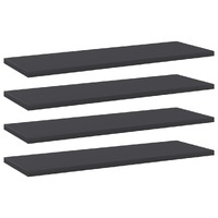  Bookshelf Boards 4 pcs Grey 60x20x1.5 cm Engineered Wood