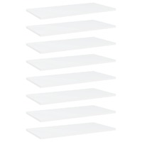  Bookshelf Boards 8 pcs White 60x30x1.5 cm Engineered Wood