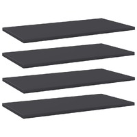  Bookshelf Boards 4 pcs Grey 60x30x1.5 cm Engineered Wood