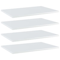  Bookshelf Boards 4 pcs High Gloss White 60x40x1.5 cm Engineered Wood