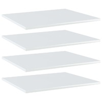  Bookshelf Boards 4 pcs High Gloss White 60x50x1.5 cm Engineered Wood