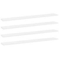  Bookshelf Boards 4 pcs White 80x10x1.5 cm Engineered Wood