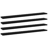  Bookshelf Boards 4 pcs Black 80x10x1.5 cm Engineered Wood
