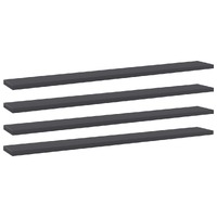  Bookshelf Boards 4 pcs Grey 80x10x1.5 cm Engineered Wood