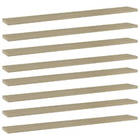  Bookshelf Boards 8 pcs Sonoma Oak 80x10x1.5 cm Engineered Wood