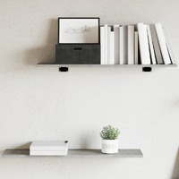  Bookshelf Boards 4 pcs Concrete Grey 80x20x1.5 cm Engineered Wood