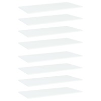  Bookshelf Boards 8 pcs White 80x30x1.5 cm Engineered Wood