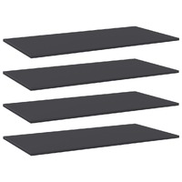  Bookshelf Boards 4 pcs Grey 80x30x1.5 cm Engineered Wood