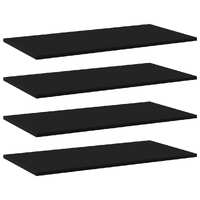  Bookshelf Boards 4 pcs Black 80x40x1.5 cm Engineered Wood