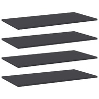  Bookshelf Boards 4 pcs Grey 80x40x1.5 cm Engineered Wood