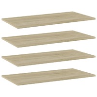  Bookshelf Boards 4 pcs Sonoma Oak 80x40x1.5 cm Engineered Wood