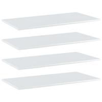  Bookshelf Boards 4 pcs High Gloss White 80x40x1.5 cm Engineered Wood