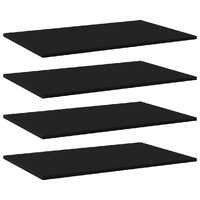  Bookshelf Boards 4 pcs Black 80x50x1.5 cm Engineered Wood