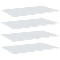 Bookshelf Boards 4 pcs High Gloss White 80x50x1.5 cm Engineered Wood
