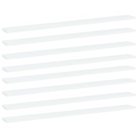  Bookshelf Boards 8 pcs White 100x10x1.5 cm Engineered Wood