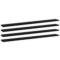  Bookshelf Boards 4 pcs Black 100x10x1.5 cm Engineered Wood
