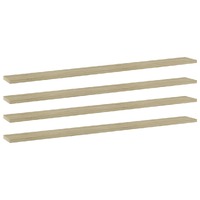  Bookshelf Boards 4 pcs Sonoma Oak 100x10x1.5 cm Engineered Wood