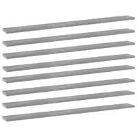  Bookshelf Boards 8 pcs Concrete Grey 100x10x1.5 cm Engineered Wood
