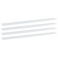  Bookshelf Boards 4 pcs High Gloss White 100x10x1.5 cm Engineered Wood