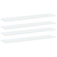  Bookshelf Boards 4 pcs White 100x20x1.5 cm Engineered Wood