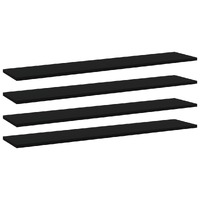  Bookshelf Boards 4 pcs Black 100x20x1.5 cm Engineered Wood