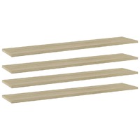  Bookshelf Boards 4 pcs Sonoma Oak 100x20x1.5 cm Engineered Wood