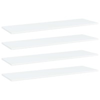  Bookshelf Boards 4 pcs White 100x30x1.5 cm Engineered Wood