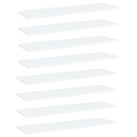  Bookshelf Boards 8 pcs White 100x30x1.5 cm Engineered Wood